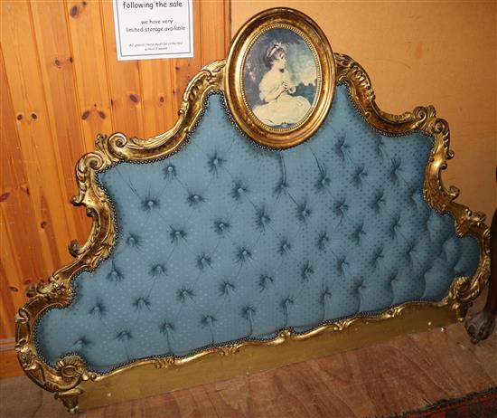 Gilt frame headboard